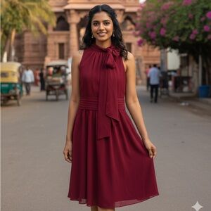 Armani Exchange red dress